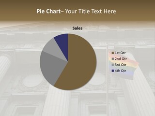 Lesbian, Gay, Bisexual, And Transgender Pride Flag Flying Outside A Government Building PowerPoint Template