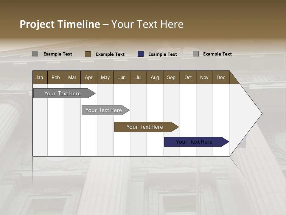 Lesbian, Gay, Bisexual, And Transgender Pride Flag Flying Outside A Government Building PowerPoint Template