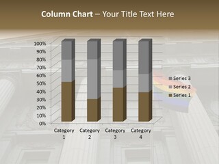 Lesbian, Gay, Bisexual, And Transgender Pride Flag Flying Outside A Government Building PowerPoint Template