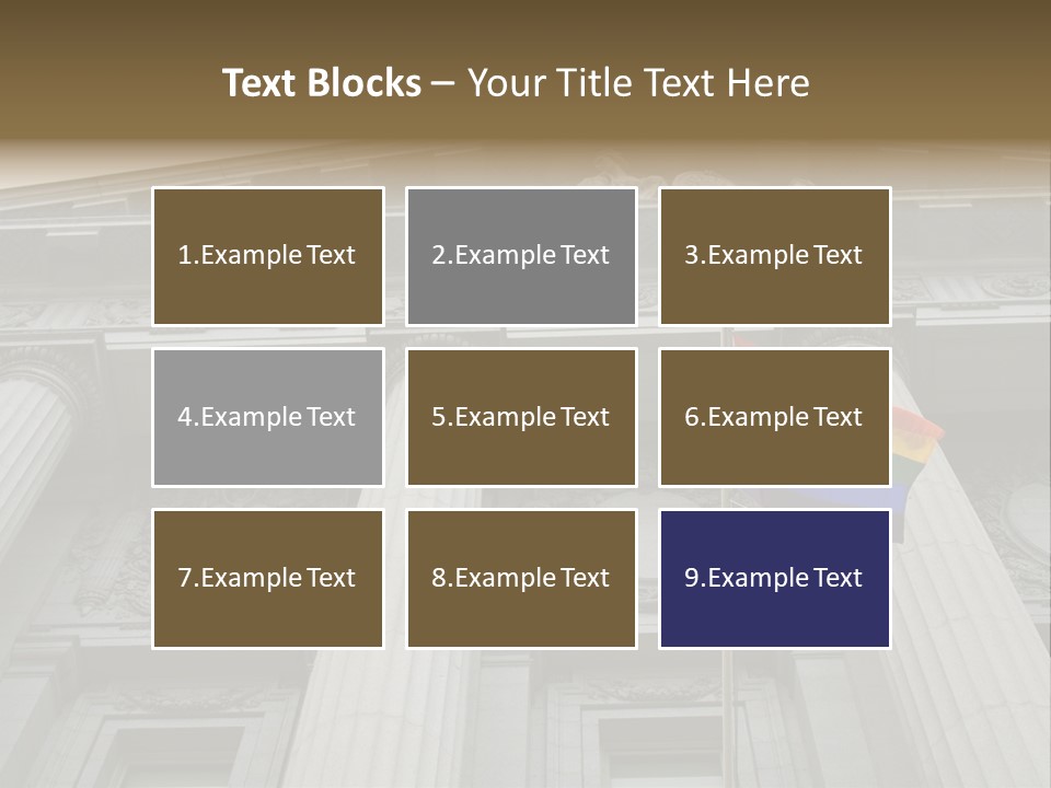 Lesbian, Gay, Bisexual, And Transgender Pride Flag Flying Outside A Government Building PowerPoint Template