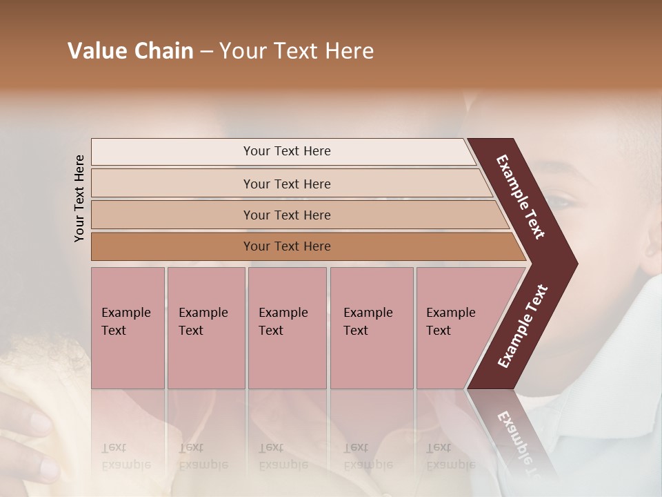 Man And Two Young Children Embracing And Smiling PowerPoint Template