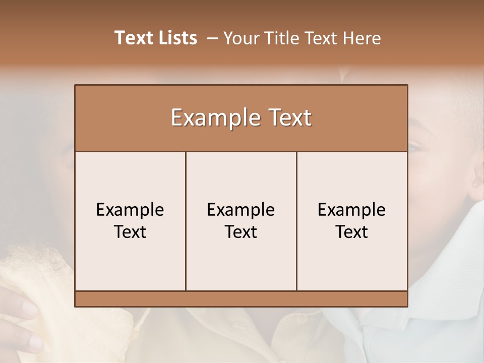 Man And Two Young Children Embracing And Smiling PowerPoint Template