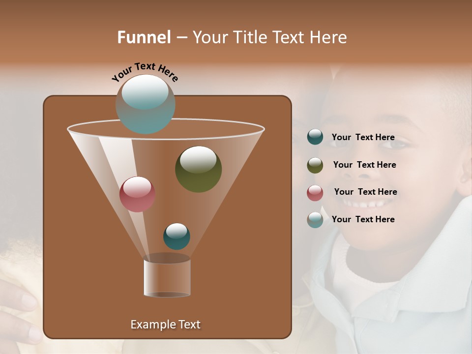 Man And Two Young Children Embracing And Smiling PowerPoint Template