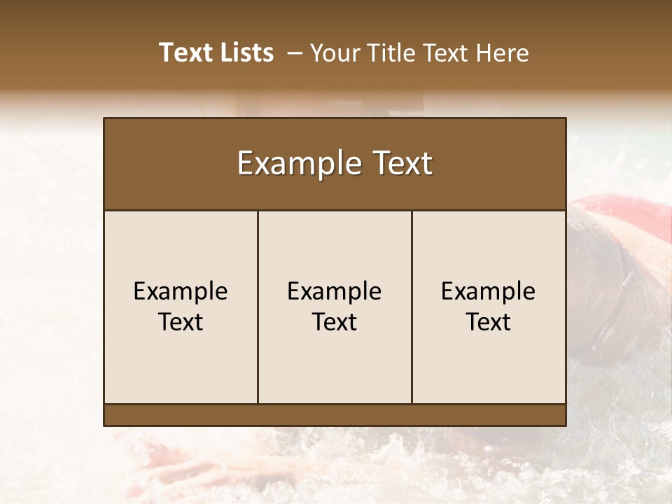 A Woman Is In The Water On A Surfboard PowerPoint Template