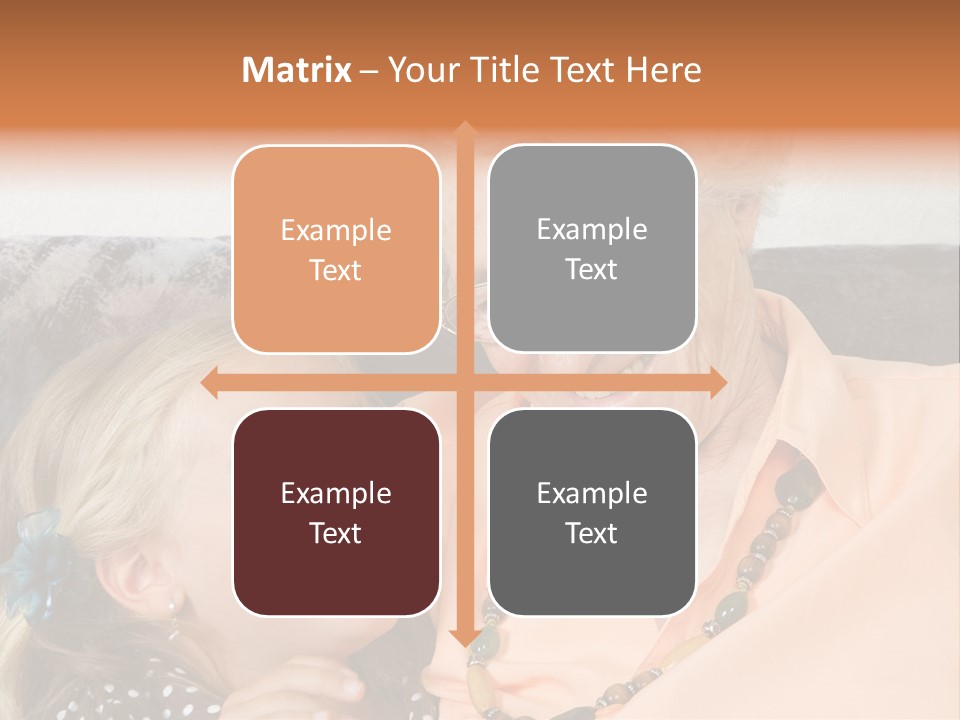 A Little Girl With Is Laughing With Her Great-Grandmother PowerPoint Template