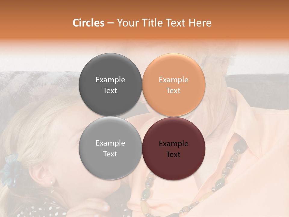 A Little Girl With Is Laughing With Her Great-Grandmother PowerPoint Template