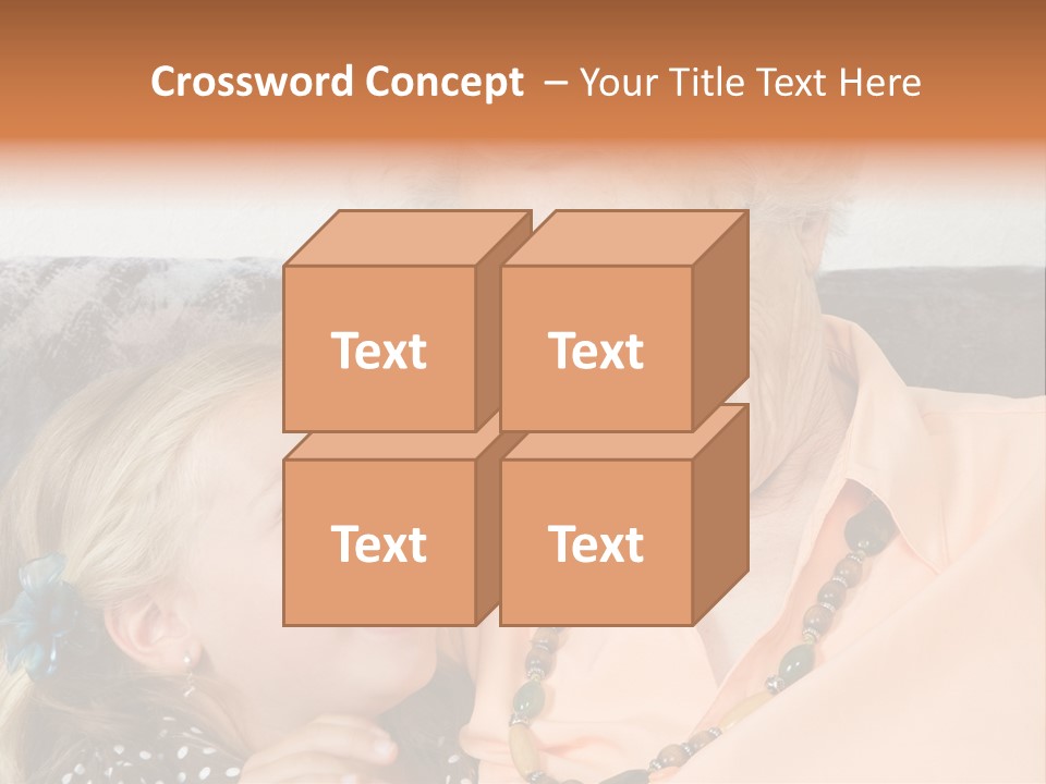 A Little Girl With Is Laughing With Her Great-Grandmother PowerPoint Template