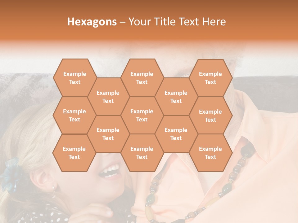 A Little Girl With Is Laughing With Her Great-Grandmother PowerPoint Template