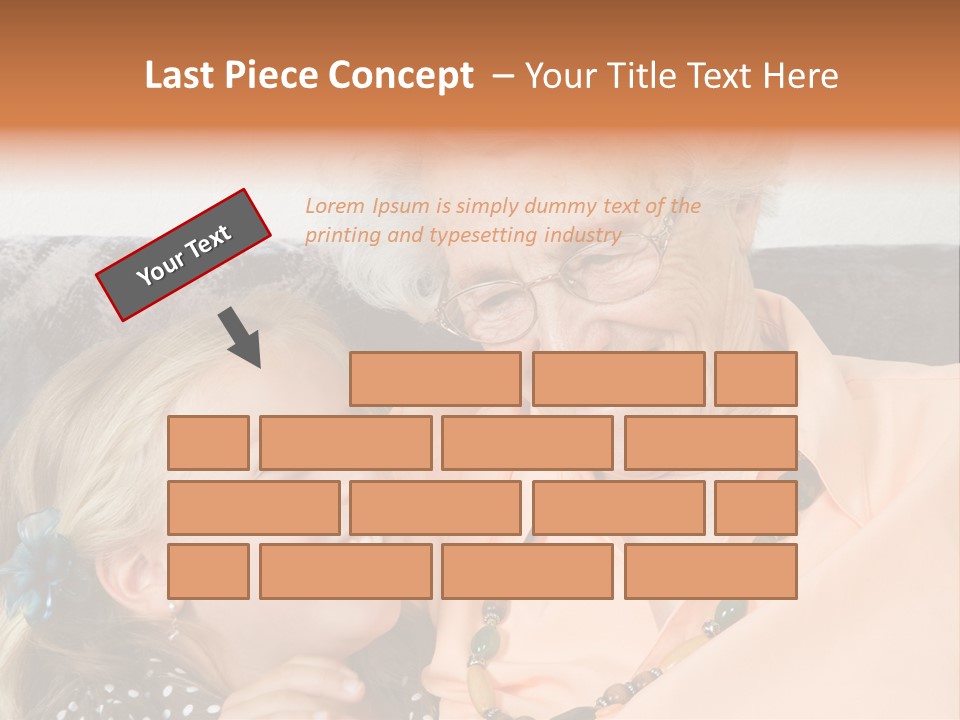 A Little Girl With Is Laughing With Her Great-Grandmother PowerPoint Template