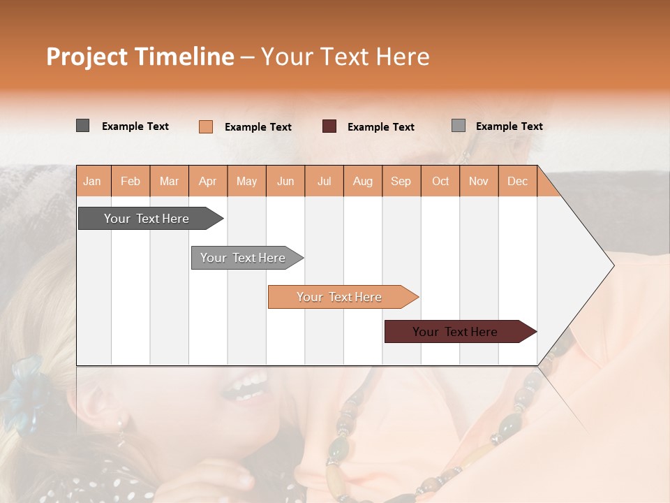 A Little Girl With Is Laughing With Her Great-Grandmother PowerPoint Template