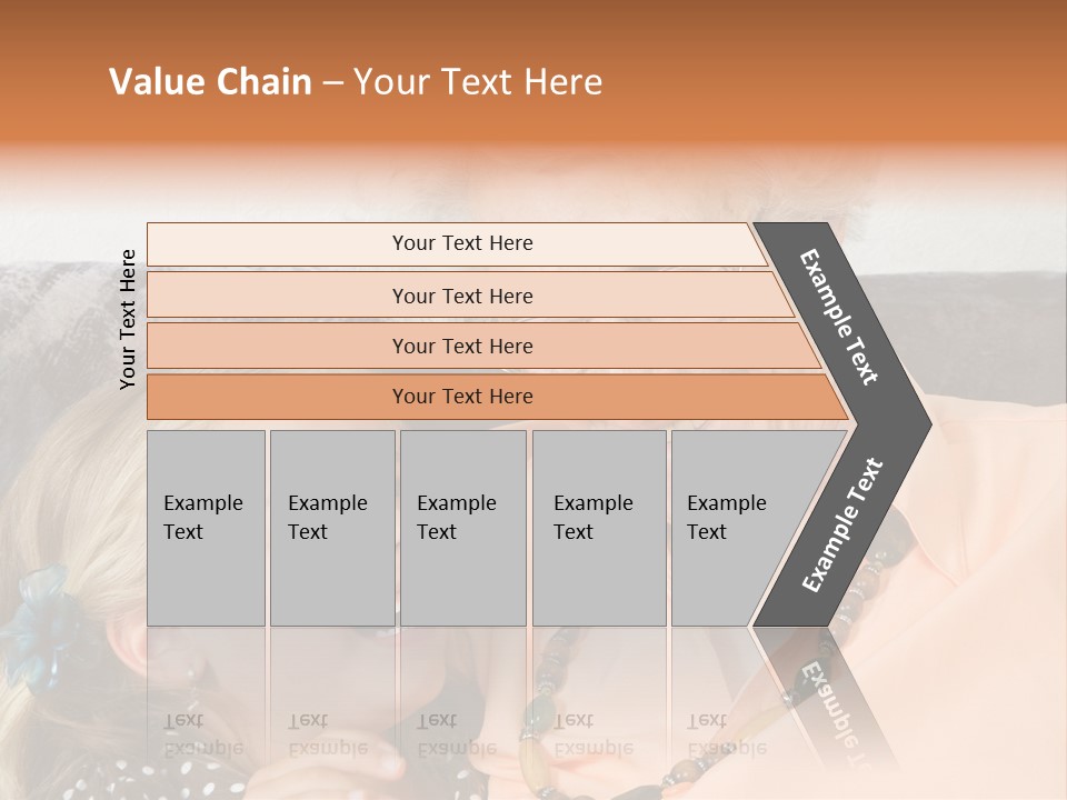 A Little Girl With Is Laughing With Her Great-Grandmother PowerPoint Template