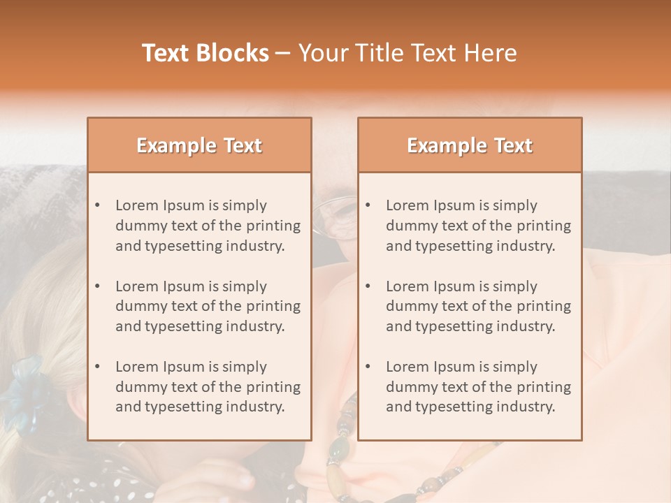 A Little Girl With Is Laughing With Her Great-Grandmother PowerPoint Template