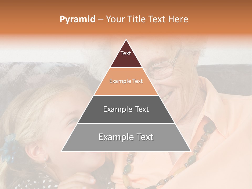 A Little Girl With Is Laughing With Her Great-Grandmother PowerPoint Template