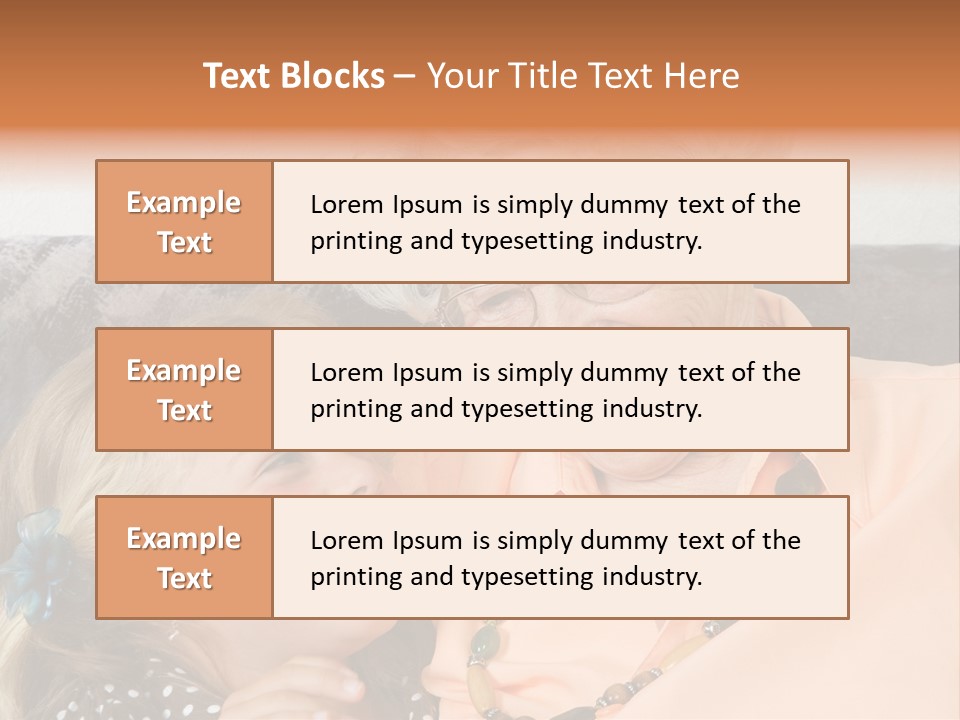 A Little Girl With Is Laughing With Her Great-Grandmother PowerPoint Template