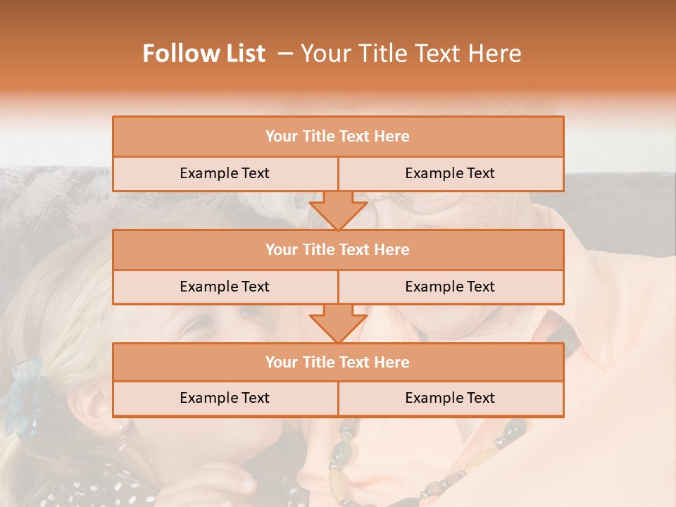 A Little Girl With Is Laughing With Her Great-Grandmother PowerPoint Template