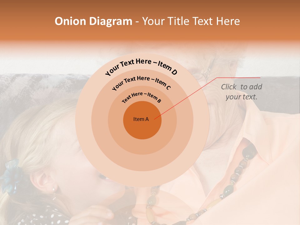 A Little Girl With Is Laughing With Her Great-Grandmother PowerPoint Template