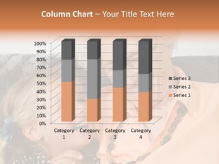 A Little Girl With Is Laughing With Her Great-Grandmother PowerPoint Template