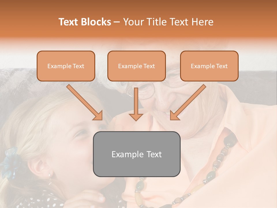 A Little Girl With Is Laughing With Her Great-Grandmother PowerPoint Template
