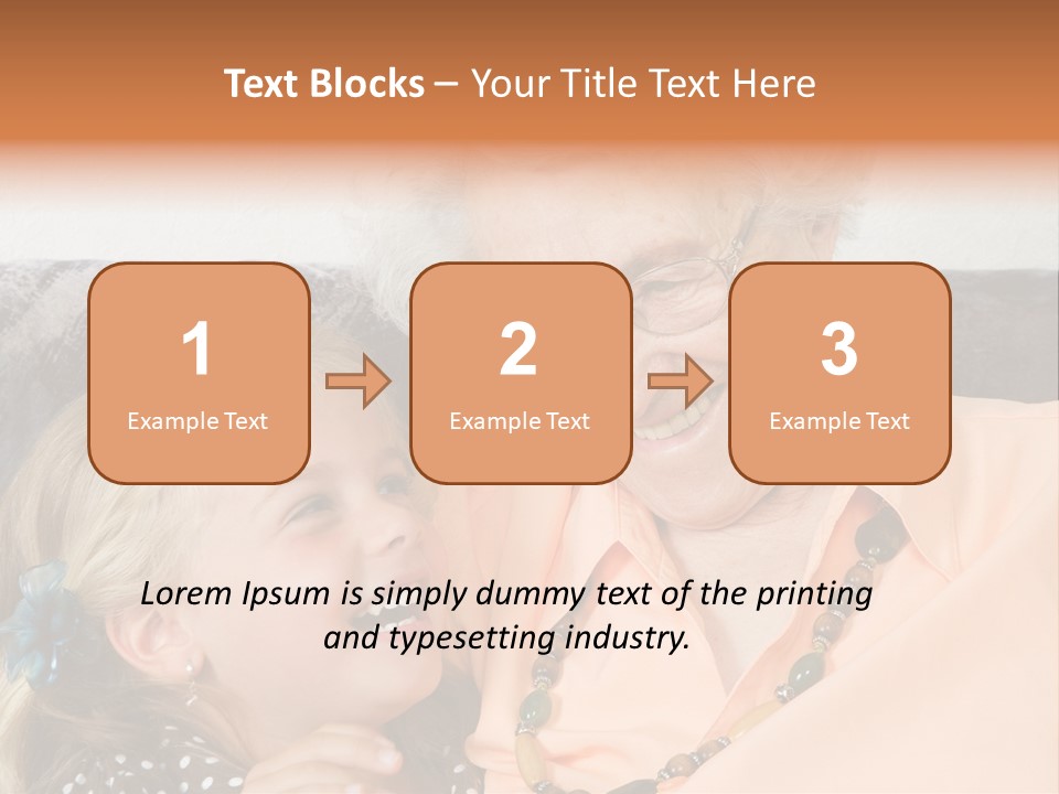 A Little Girl With Is Laughing With Her Great-Grandmother PowerPoint Template