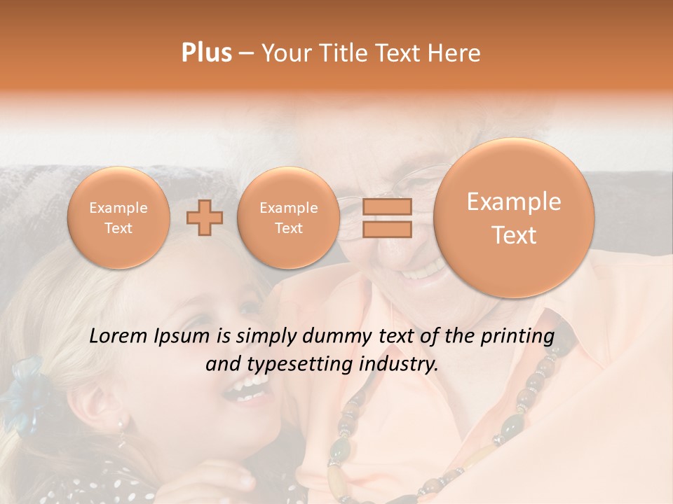 A Little Girl With Is Laughing With Her Great-Grandmother PowerPoint Template
