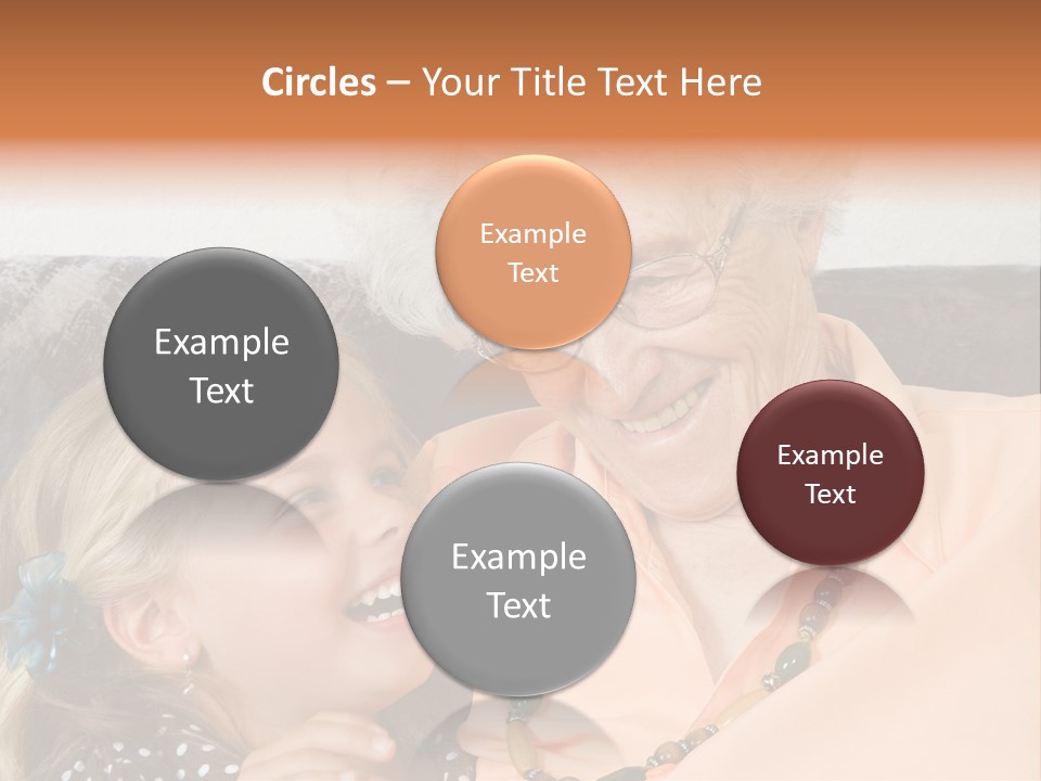 A Little Girl With Is Laughing With Her Great-Grandmother PowerPoint Template