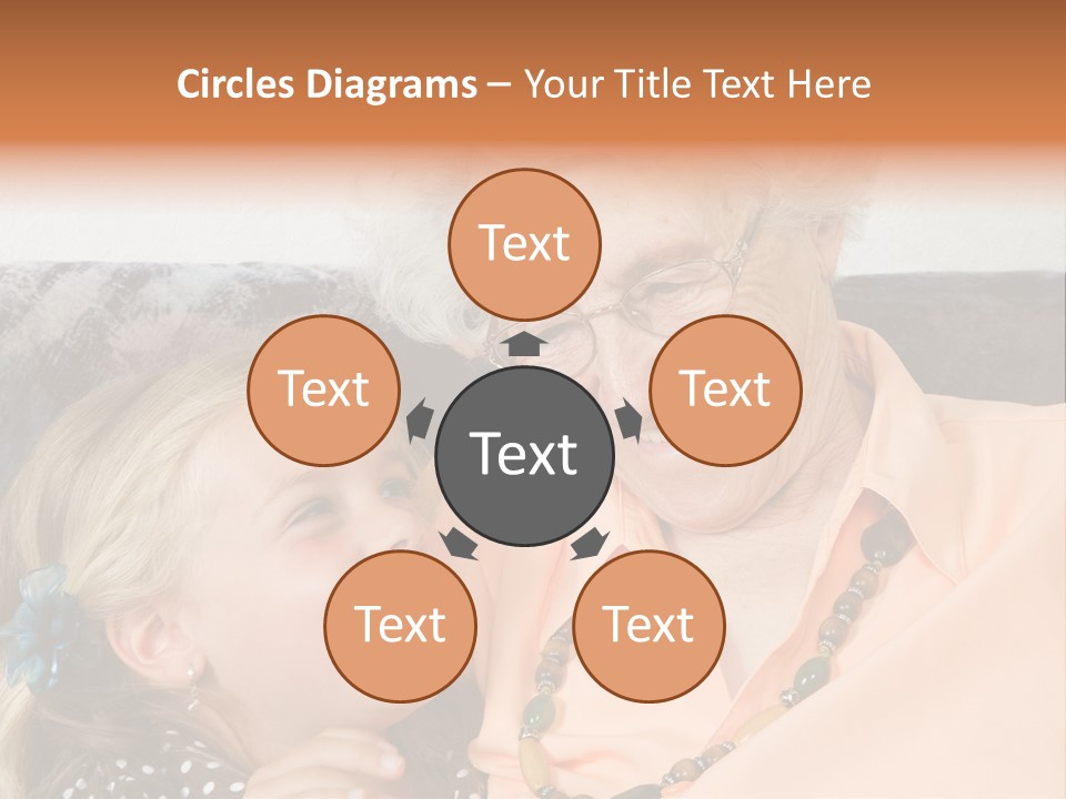 A Little Girl With Is Laughing With Her Great-Grandmother PowerPoint Template