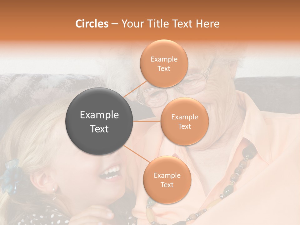 A Little Girl With Is Laughing With Her Great-Grandmother PowerPoint Template