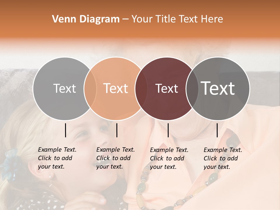 A Little Girl With Is Laughing With Her Great-Grandmother PowerPoint Template