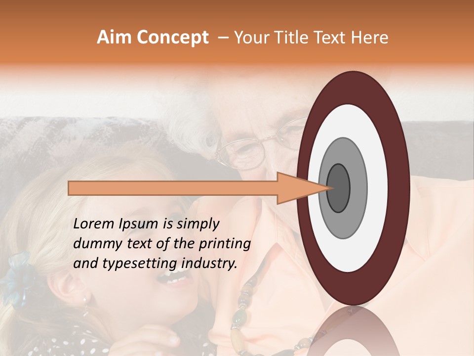 A Little Girl With Is Laughing With Her Great-Grandmother PowerPoint Template