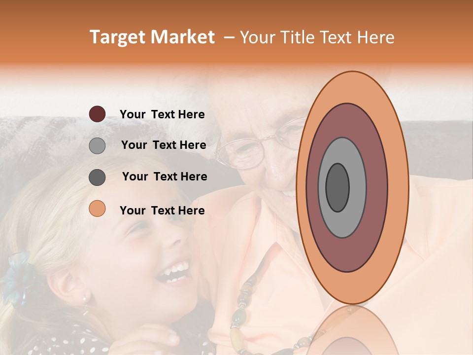 A Little Girl With Is Laughing With Her Great-Grandmother PowerPoint Template