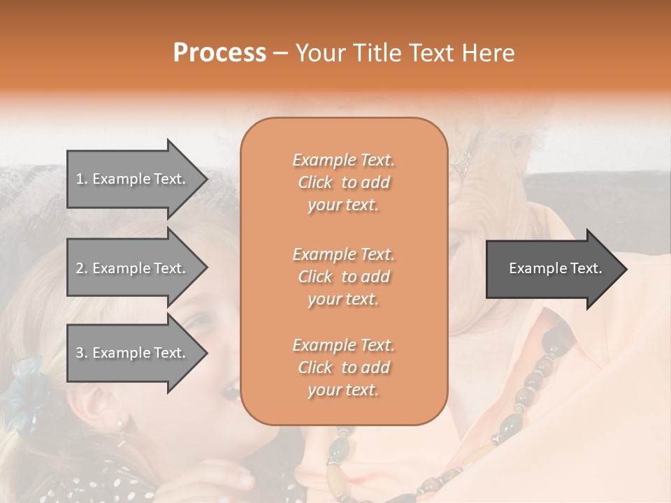 A Little Girl With Is Laughing With Her Great-Grandmother PowerPoint Template