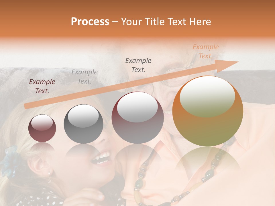 A Little Girl With Is Laughing With Her Great-Grandmother PowerPoint Template