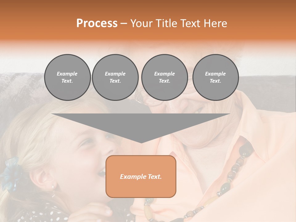 A Little Girl With Is Laughing With Her Great-Grandmother PowerPoint Template