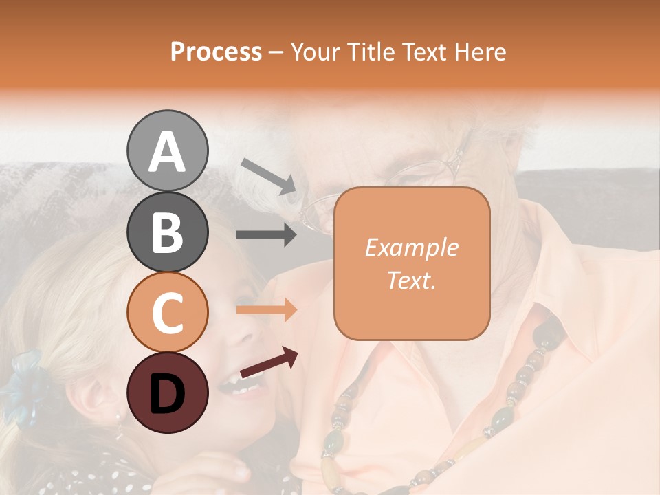 A Little Girl With Is Laughing With Her Great-Grandmother PowerPoint Template