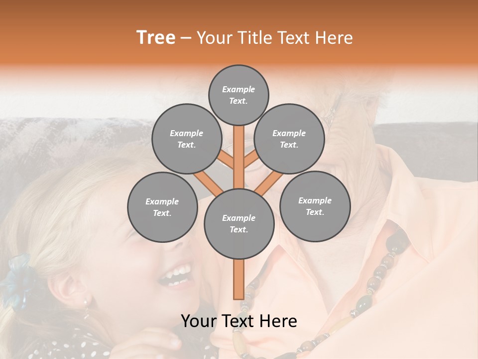 A Little Girl With Is Laughing With Her Great-Grandmother PowerPoint Template