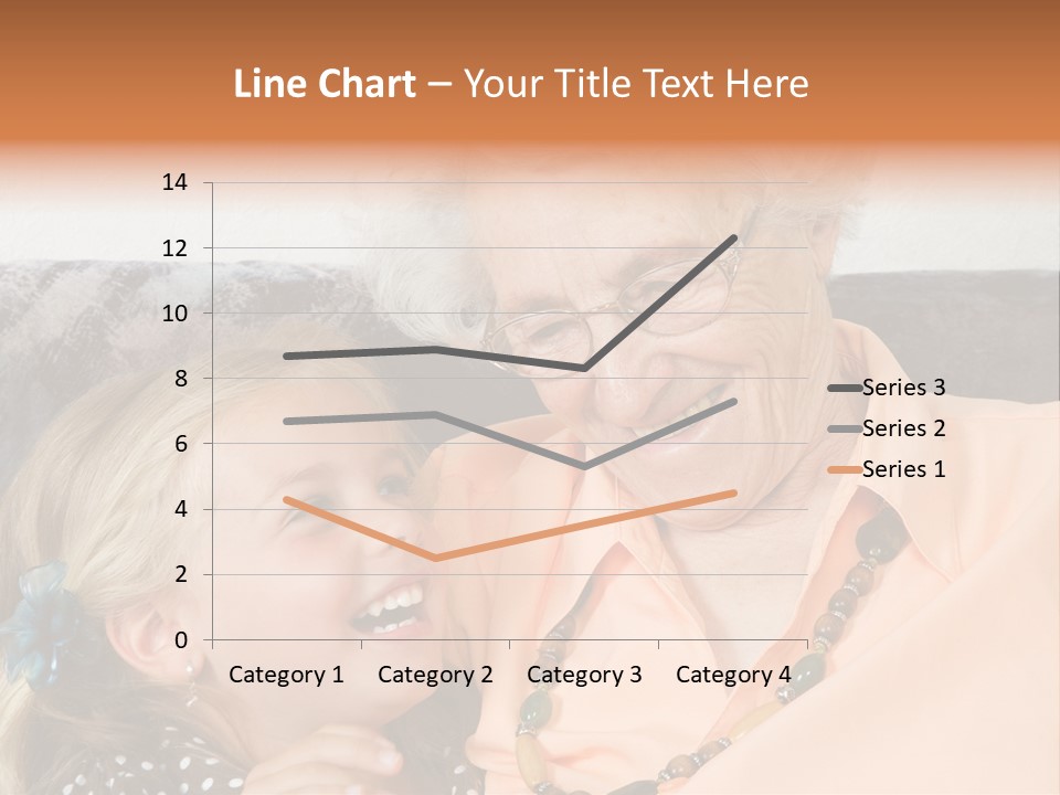 A Little Girl With Is Laughing With Her Great-Grandmother PowerPoint Template