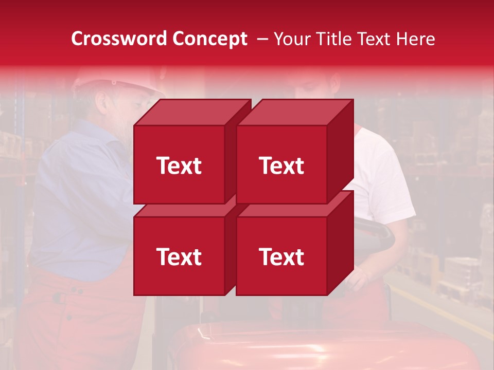 A Senior Worker Teaching His Junior The Operation Of A Fork Lift Vehicle In A Factory PowerPoint Template