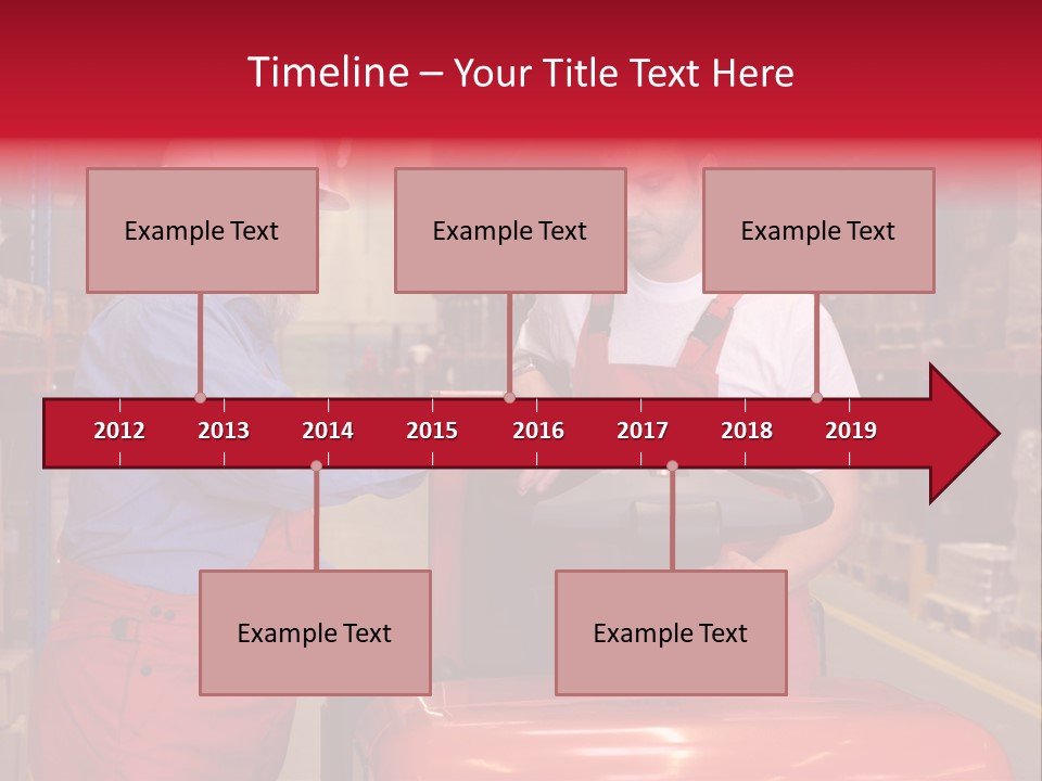 A Senior Worker Teaching His Junior The Operation Of A Fork Lift Vehicle In A Factory PowerPoint Template