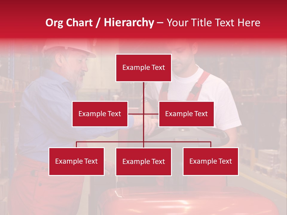 A Senior Worker Teaching His Junior The Operation Of A Fork Lift Vehicle In A Factory PowerPoint Template