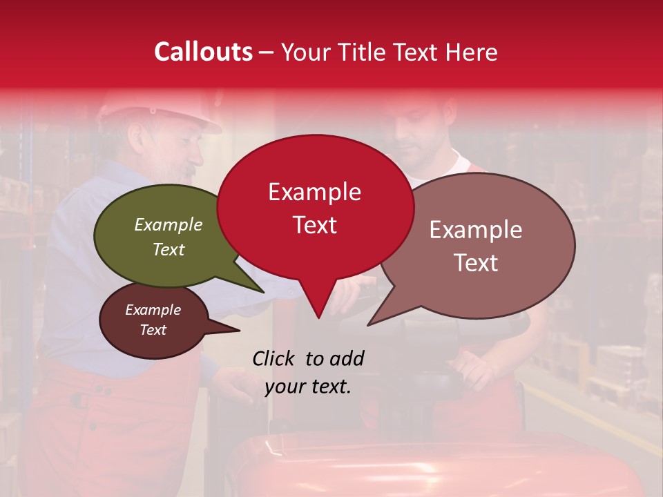 A Senior Worker Teaching His Junior The Operation Of A Fork Lift Vehicle In A Factory PowerPoint Template