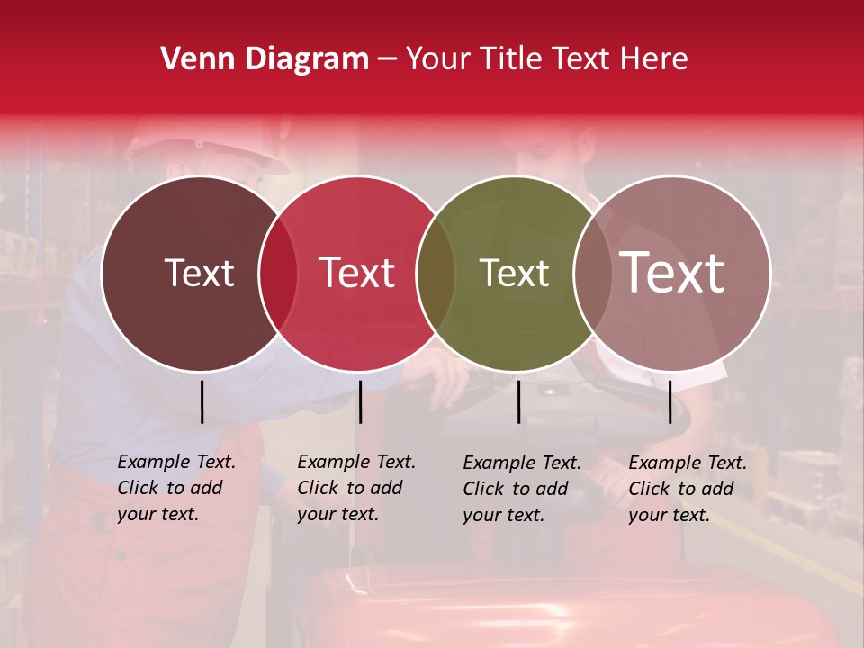 A Senior Worker Teaching His Junior The Operation Of A Fork Lift Vehicle In A Factory PowerPoint Template