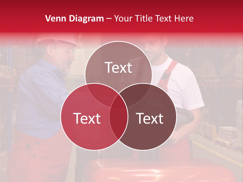 A Senior Worker Teaching His Junior The Operation Of A Fork Lift Vehicle In A Factory PowerPoint Template