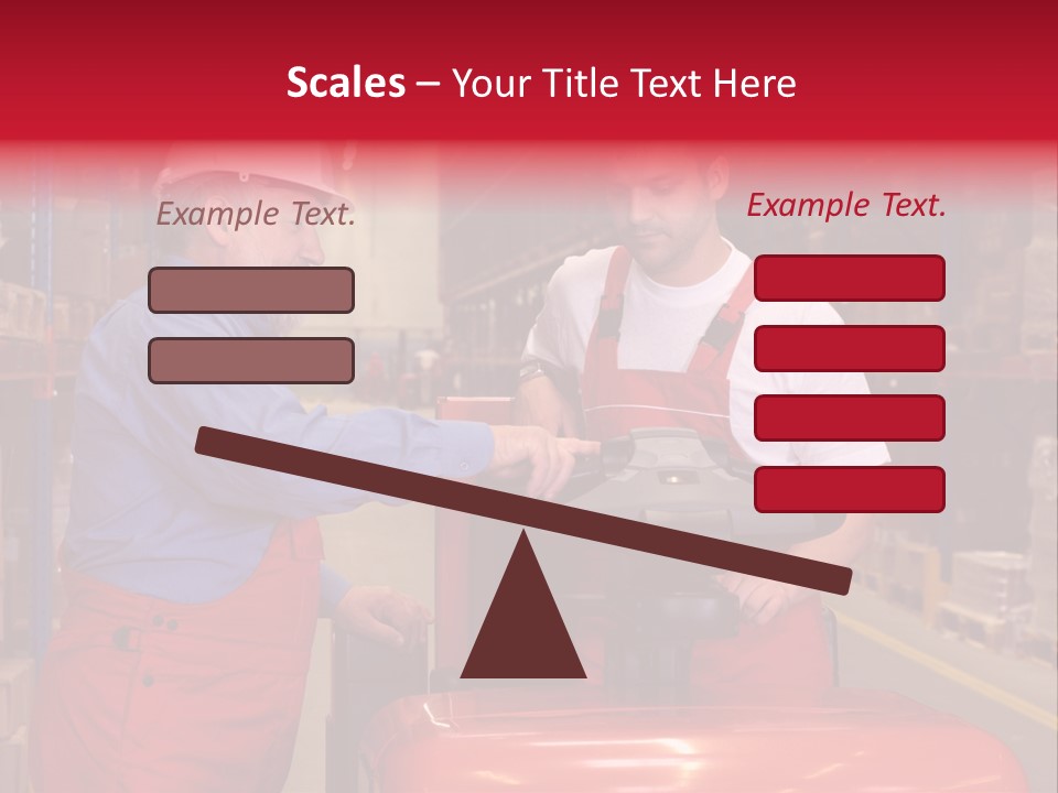 A Senior Worker Teaching His Junior The Operation Of A Fork Lift Vehicle In A Factory PowerPoint Template