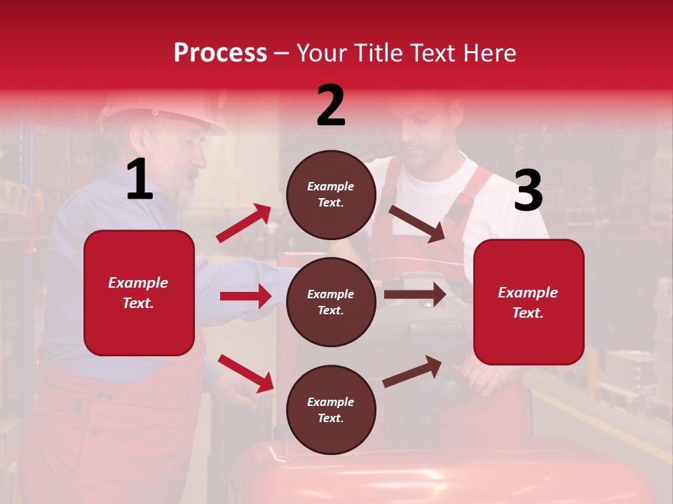 A Senior Worker Teaching His Junior The Operation Of A Fork Lift Vehicle In A Factory PowerPoint Template