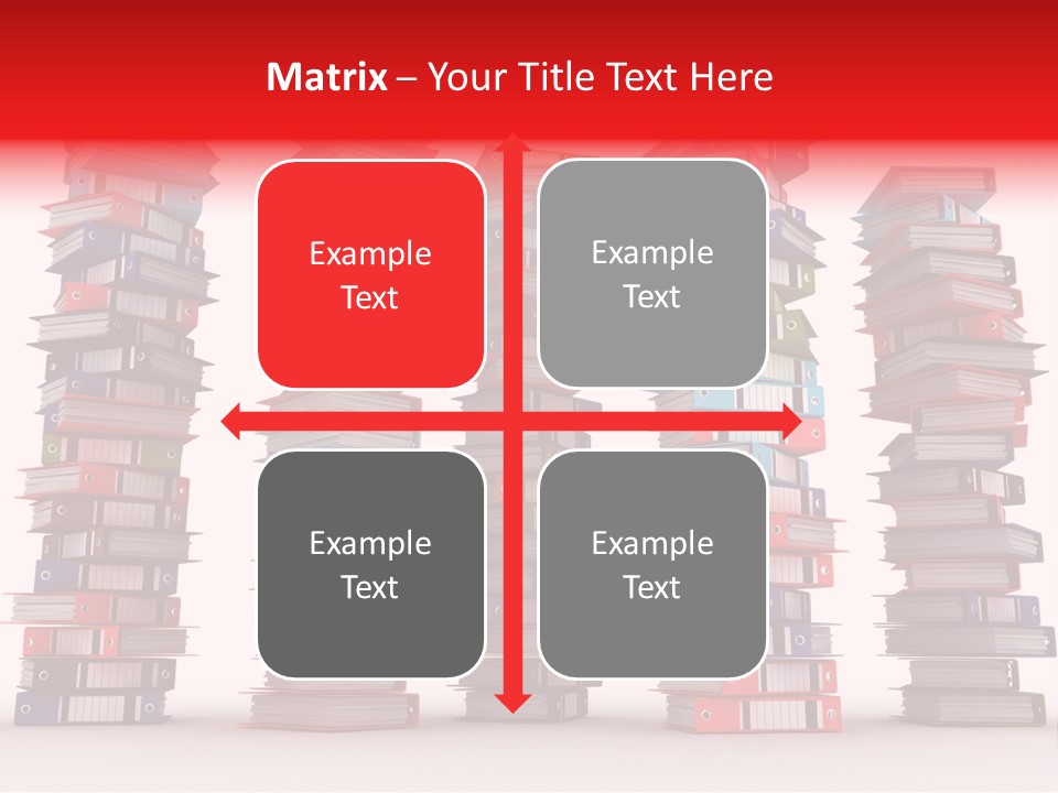 Stack Of Binders (Render) PowerPoint Template