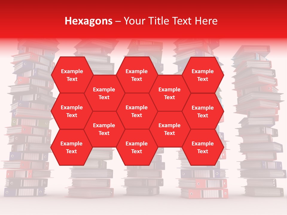 Stack Of Binders (Render) PowerPoint Template