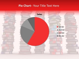 Stack Of Binders (Render) PowerPoint Template