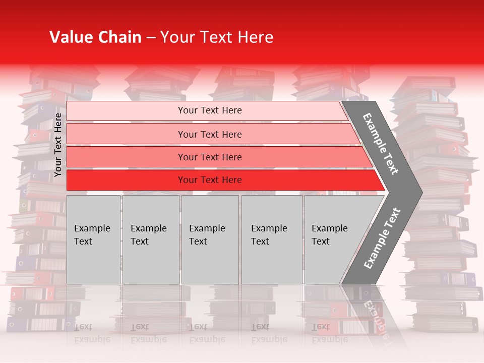 Stack Of Binders (Render) PowerPoint Template