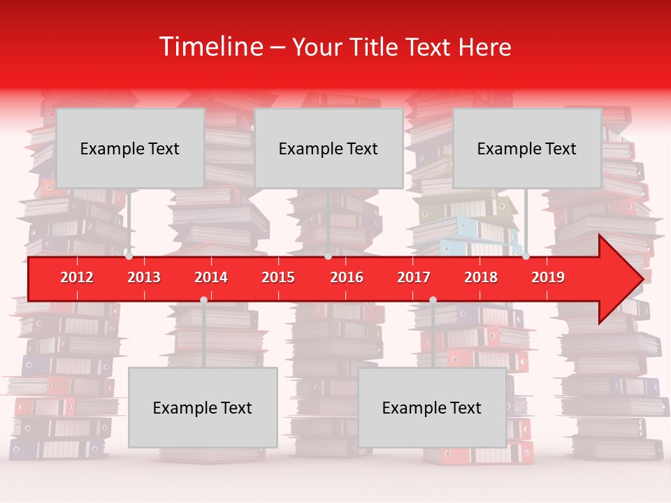 Stack Of Binders (Render) PowerPoint Template
