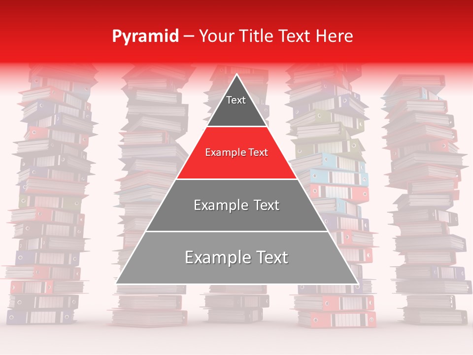 Stack Of Binders (Render) PowerPoint Template